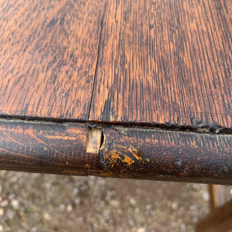 Vintage wooden farm table