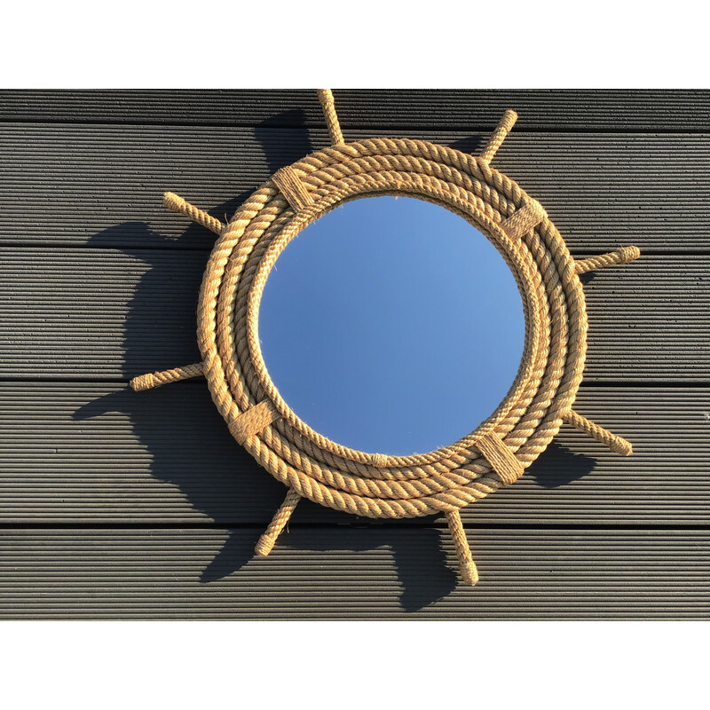 Specchio solare in corda vintage di Audoux-Minet