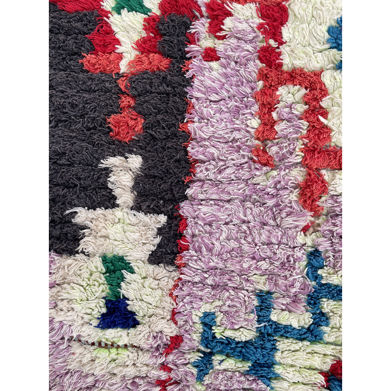 Tapis berbère boucherouite vintage