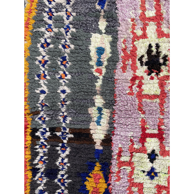 Vintage Berber Boucherouite rug