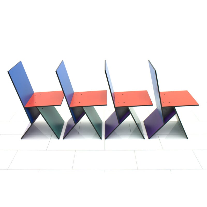 Ensemble de 4 chaises Vilbert de Verner Panton - 1990