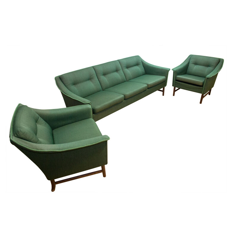 3-seater green sofa designed by Torbjørn Afdal - 1960s