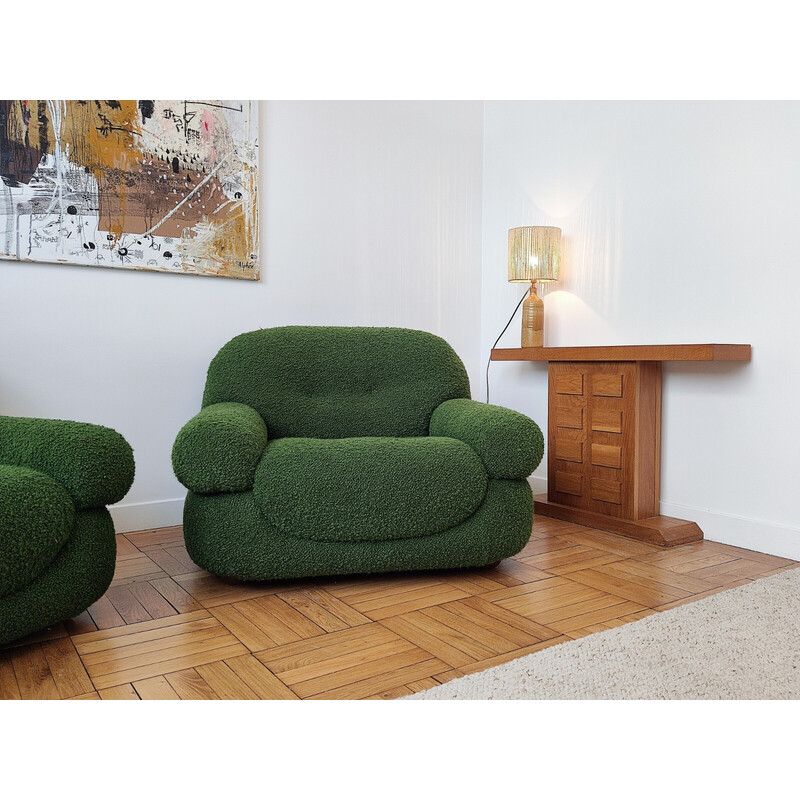 Pair of vintage oakwood consoles, 1960