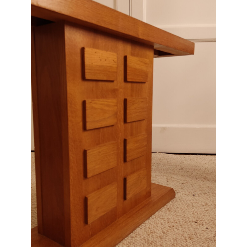 Pair of vintage oakwood consoles, 1960