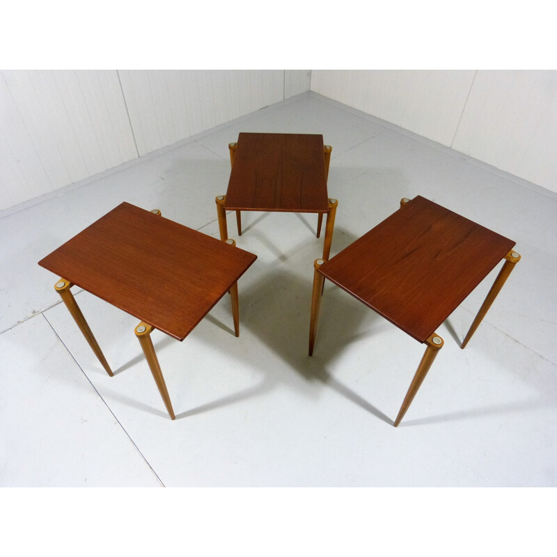 Set of 3 vintage nesting tables produced by Opal - 1950s