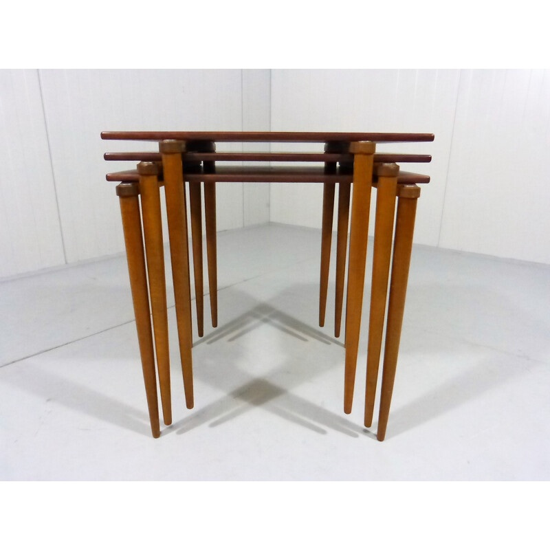 Set of 3 vintage nesting tables produced by Opal - 1950s