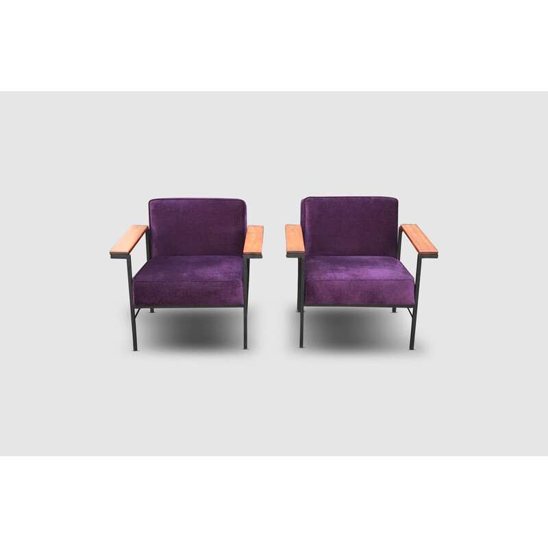 Pair of vintage M2-44 armchairs by Wim den Boon, Netherlands 1958