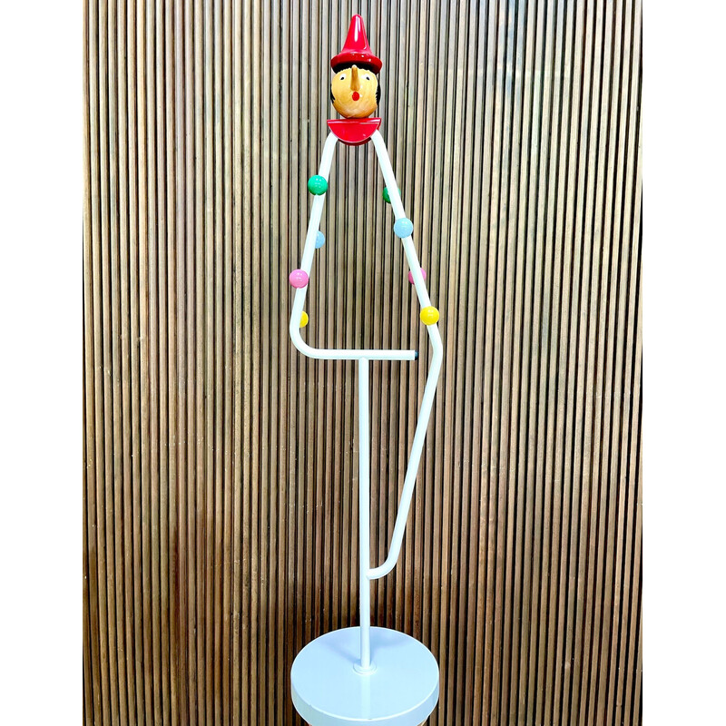 Vintage Pinocchio coat rack by Giocattoli Galetti Milano, Italy 1950s