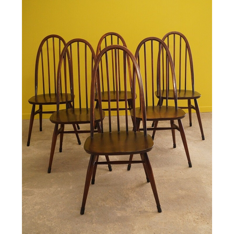 Ensemble de 6 chaises à repas de Lucian Ercolani - 1960