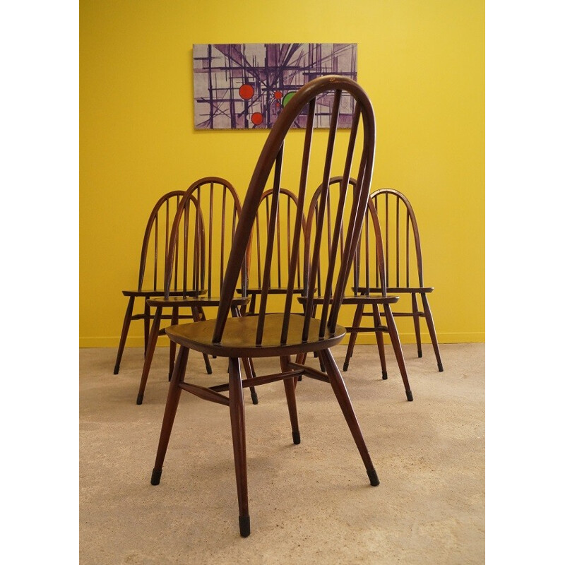 Ensemble de 6 chaises à repas de Lucian Ercolani - 1960