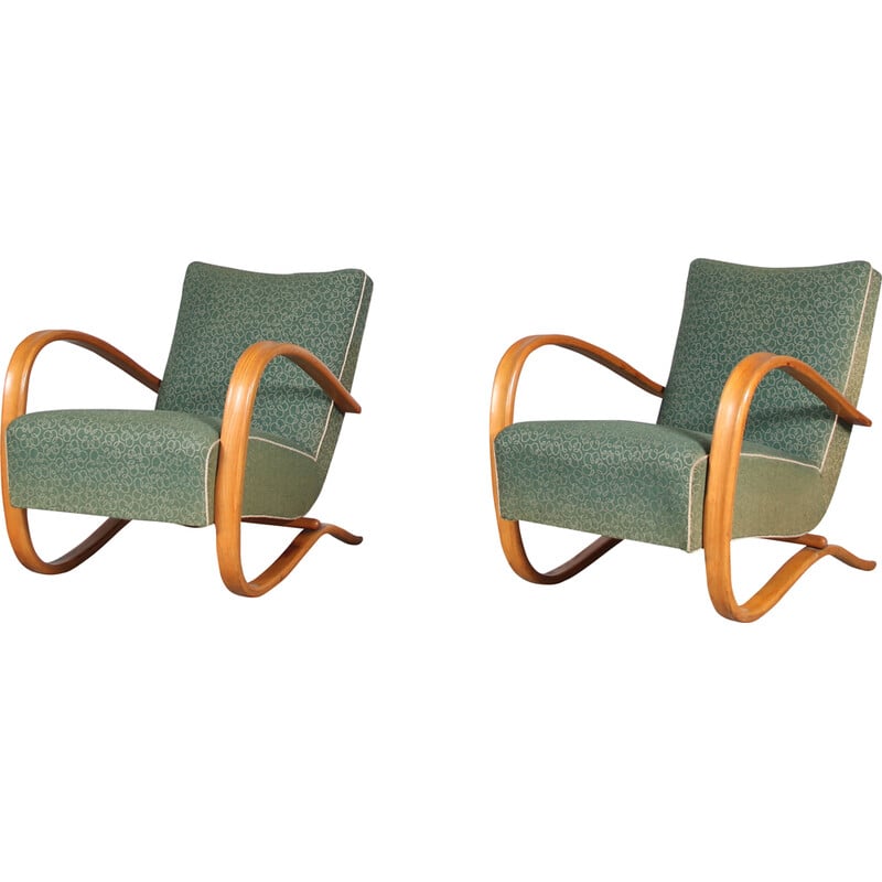 Pair of vintage armchairs by Jindrich Halabala for Up Zadovy, Czech 1950