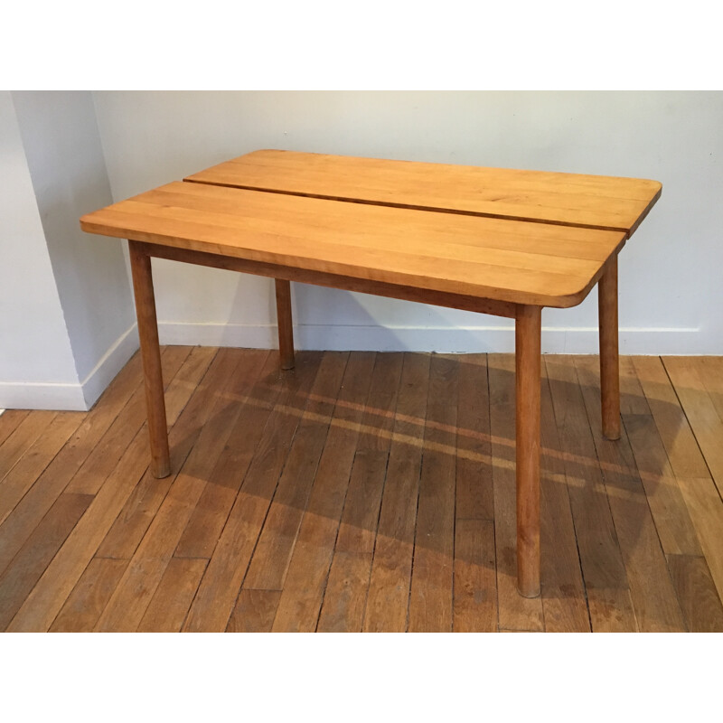 Table in solid beech by Pierre Gautier-Delhaye - 1950s