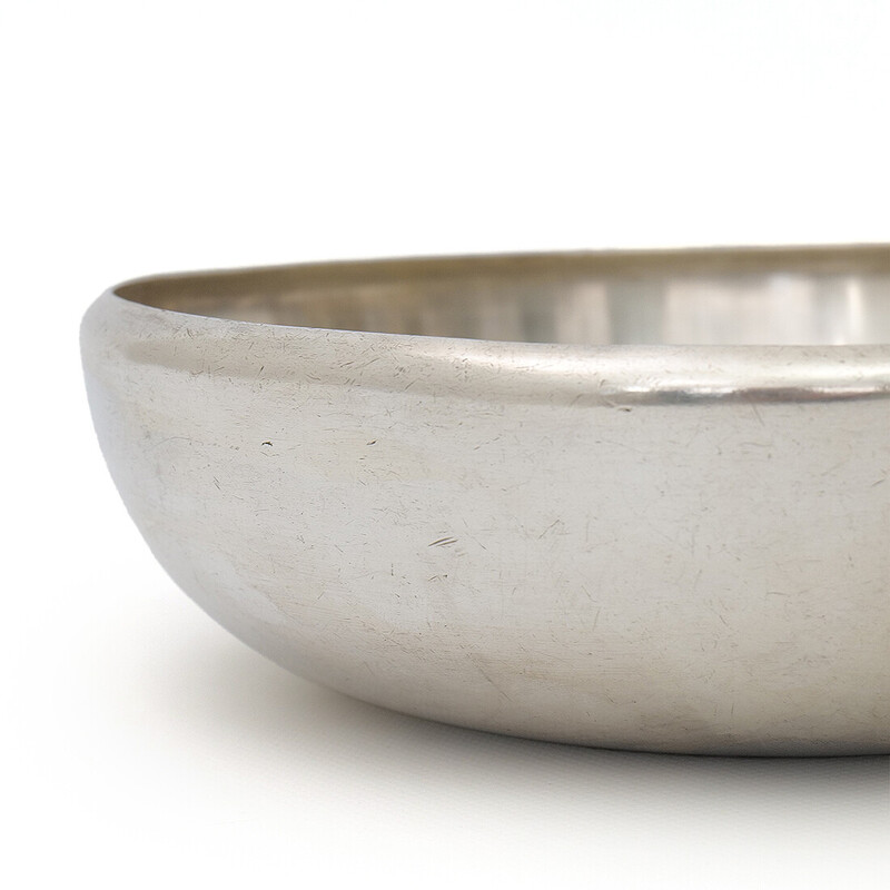 Vintage silver metal bowl by Gio Ponti for Sambonet, 1940s