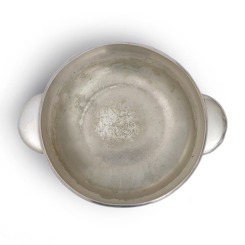 Vintage silver metal bowl by Gio Ponti for Sambonet, 1940s