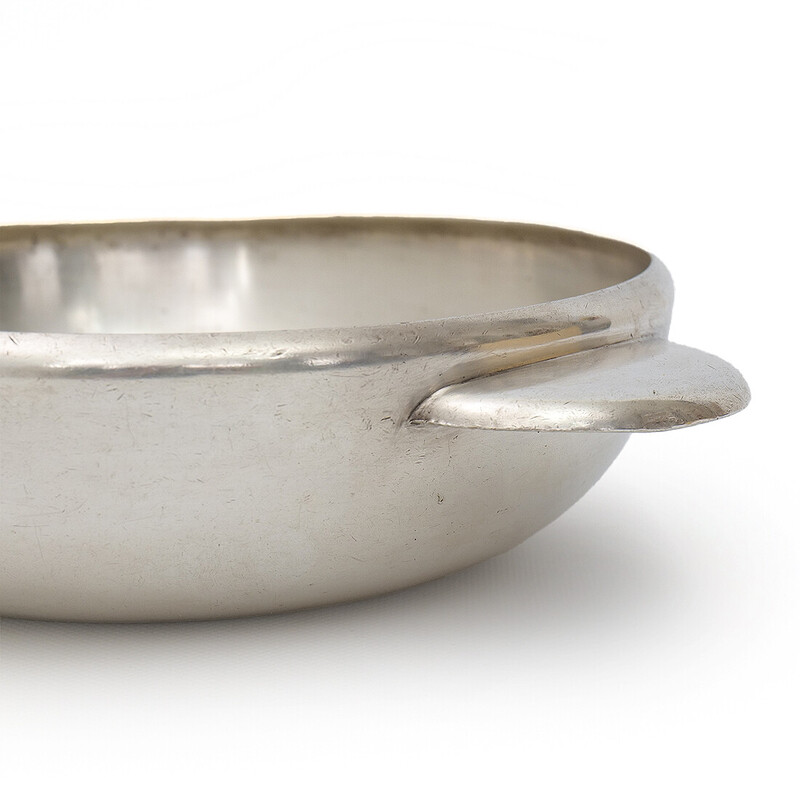 Vintage silver metal bowl by Gio Ponti for Sambonet, 1940s