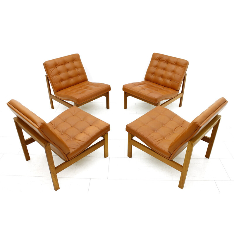 Set of 4 lounge chairs by France and Son - 1960s