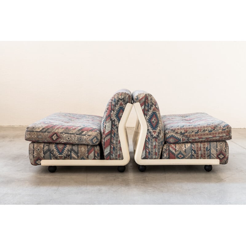Paire de fauteuils lounge vintage Amanta par Mario Bellini pour B and B Italia, 1970