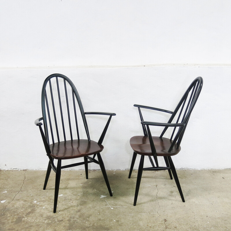 Pair of Quaker Back Windsor armchairs by Lucian Ercolani for Ercol - 1970s