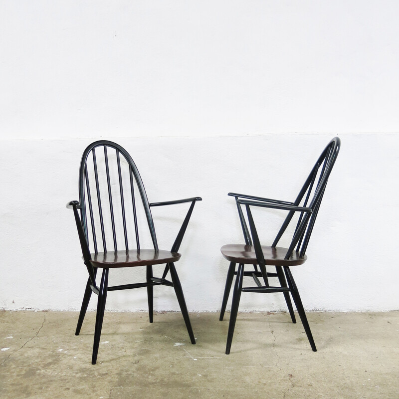 Pair of Quaker Back Windsor armchairs by Lucian Ercolani for Ercol - 1970s