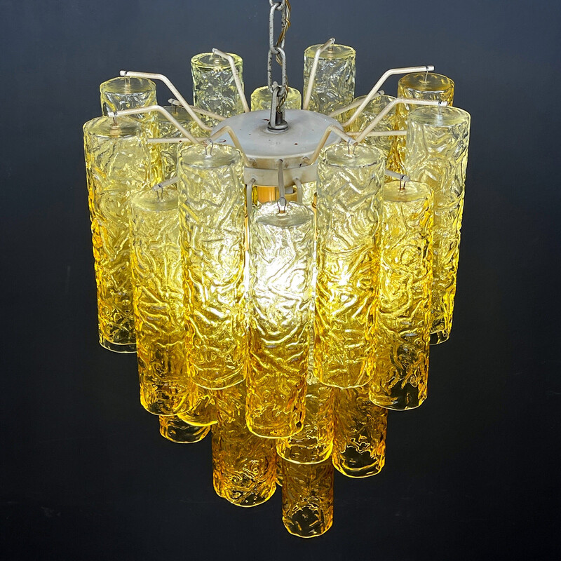 Vintage Murano glass chandelier Tronchi by Toni Zuccheri for Venini, Italy 1960