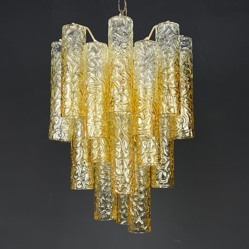 Lustre vintage en verre de Murano Tronchi par Toni Zuccheri pour Venini, Italie 1960