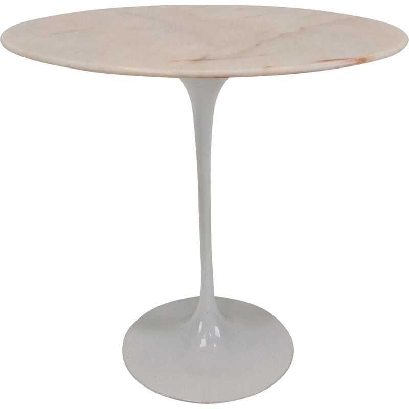 Vintage marble oval side table by Eero Saarinen for Knoll