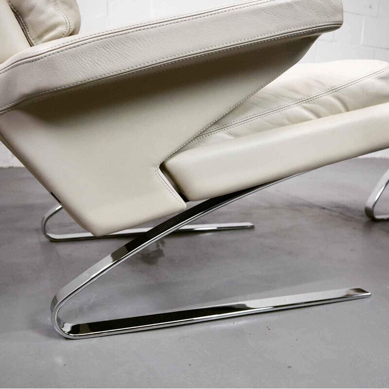 Vintage "Swing" lounge chair with ottoman by Reinhold Adolf and Hans Jürgen Schröpfer for Cor, Germany 1960