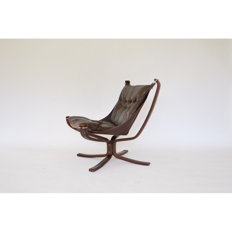 Fauteuil vintage Falcon en contreplaqué par Sigurd Ressell pour Vatne Møbler, Norvège 1970