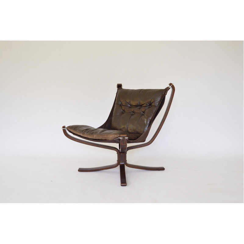 Fauteuil vintage Falcon en contreplaqué par Sigurd Ressell pour Vatne Møbler, Norvège 1970