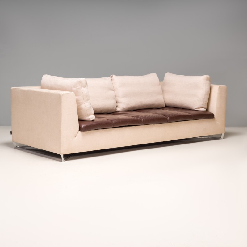 Vintage leather sofa by Didier Gomez for Ligne Roset