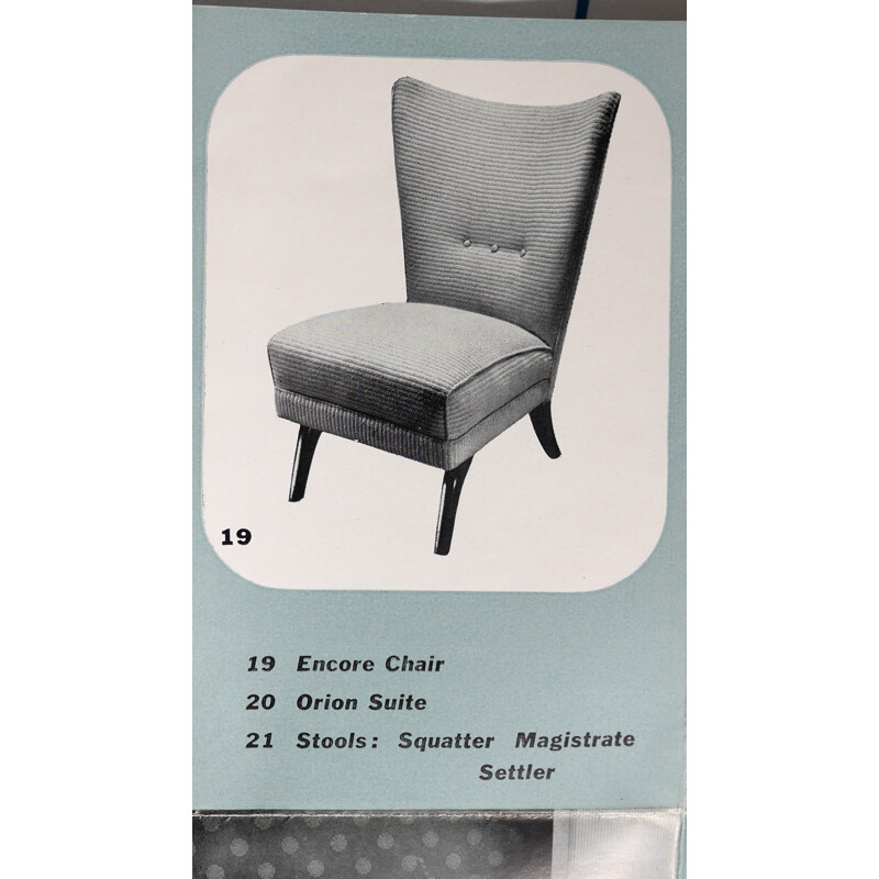 Grey 'Encore' armchair by Howard Keith - 1950s