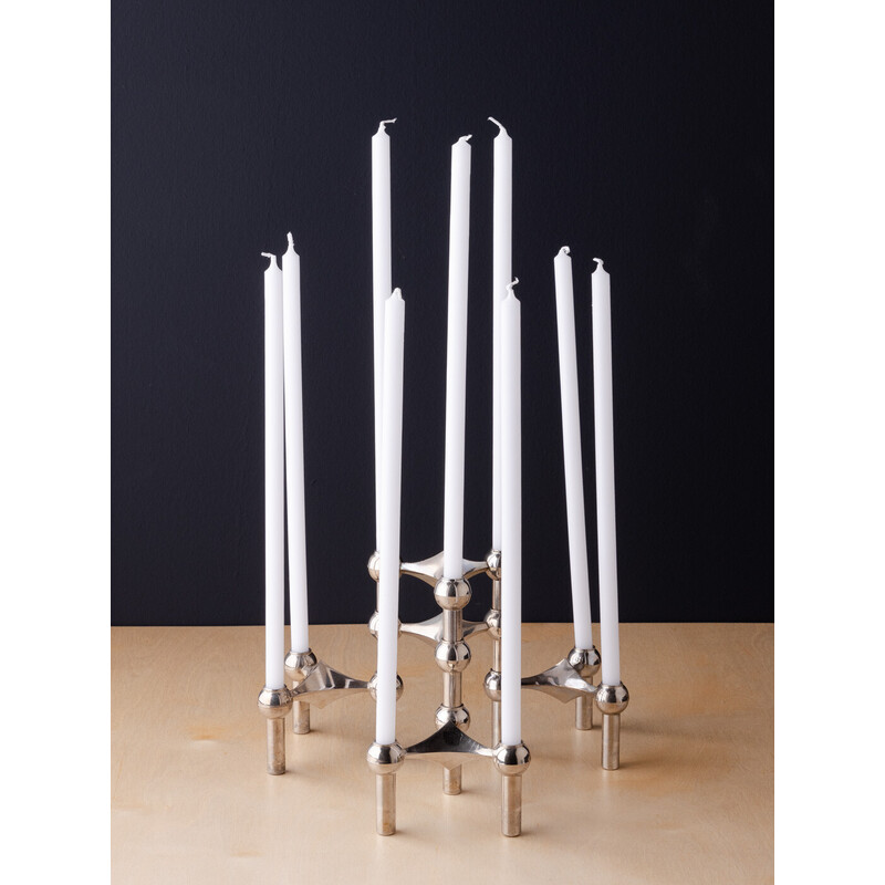 Set of 5 vintage candlesticks by Werner Stoff for Hans Nagel, Germany 1960
