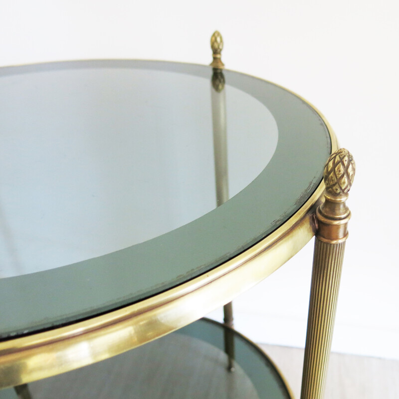 Pair of Mid-Century French Brass Side Tables - 1960s