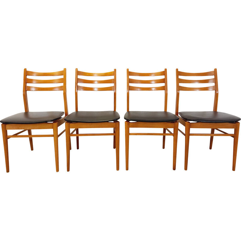 Ensemble de 4 chaises - scandinaves bois