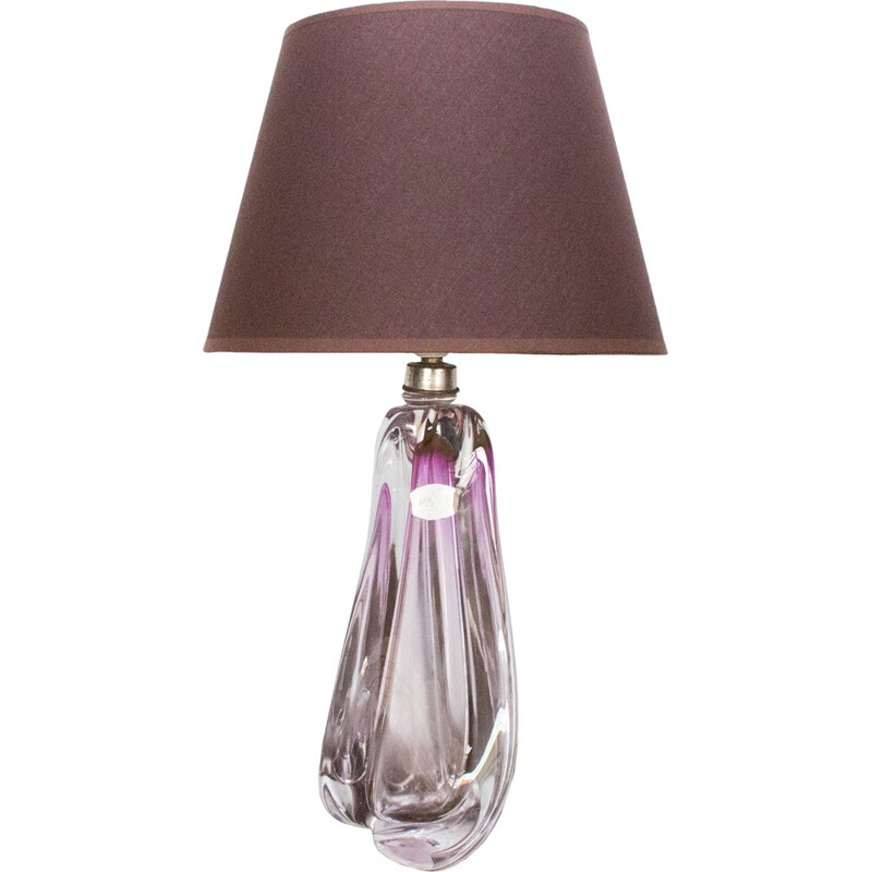 Val St-Lambert crystal lamp - 1960s