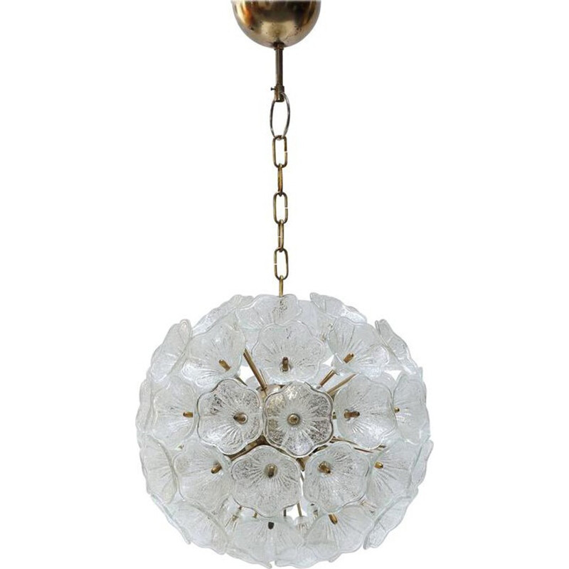 Murano glass flower chandelier - 1960s