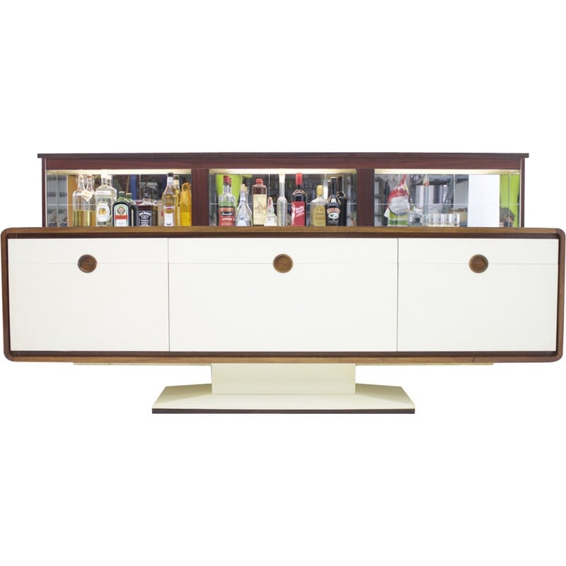 Rosewood sideboard with an electric bar - 1970s