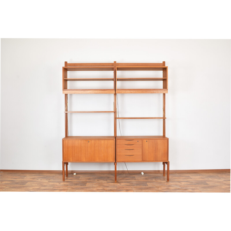 Vintage teak wall unit by Torbjørn Afdal for Bruksbo, 1950