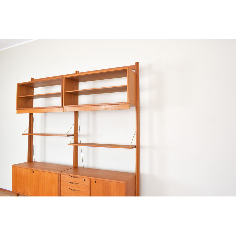 Vintage teak wall unit by Torbjørn Afdal for Bruksbo, 1950