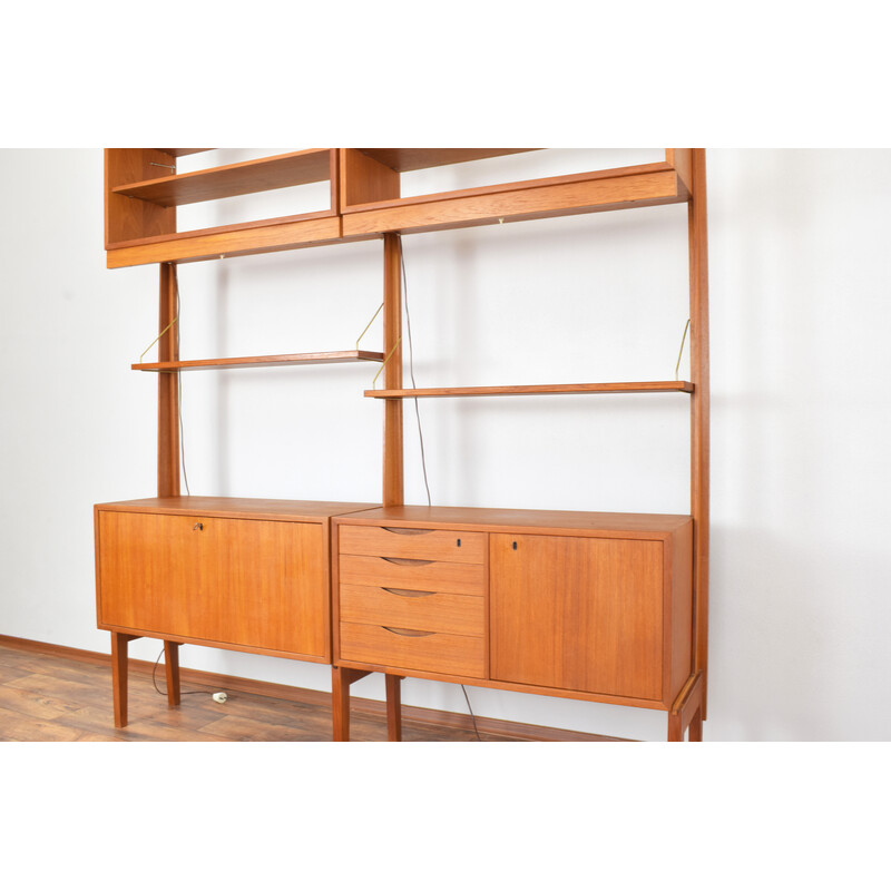 Vintage teak wall unit by Torbjørn Afdal for Bruksbo, 1950