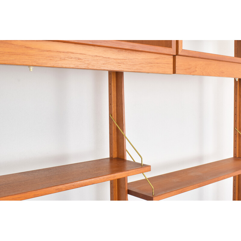 Vintage teak wall unit by Torbjørn Afdal for Bruksbo, 1950