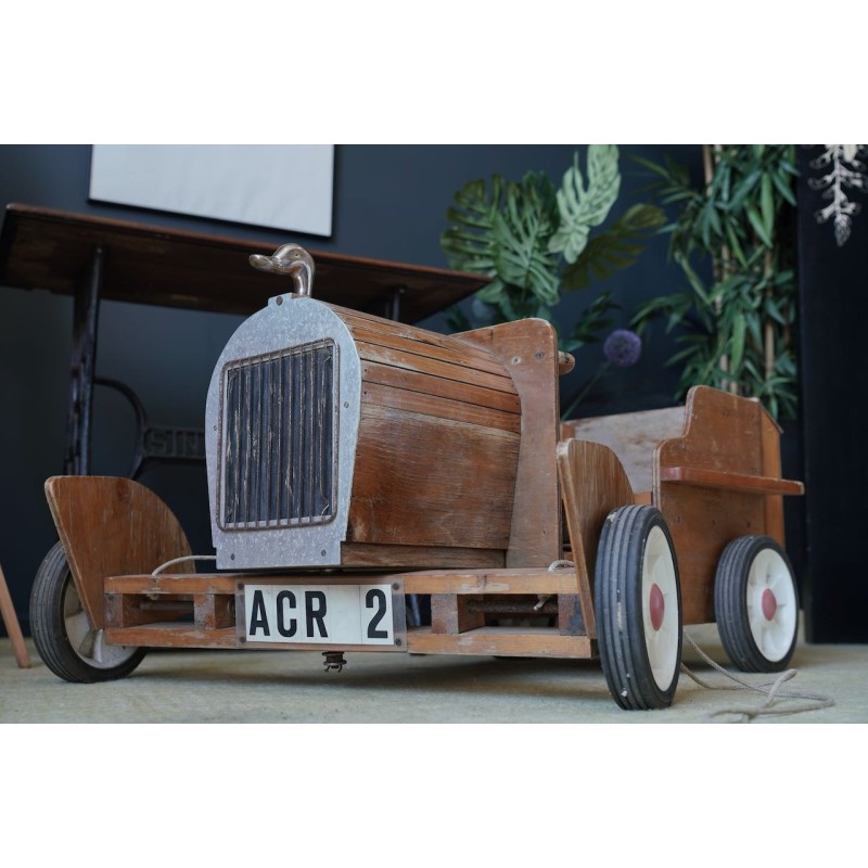 Vintage wooden toy car