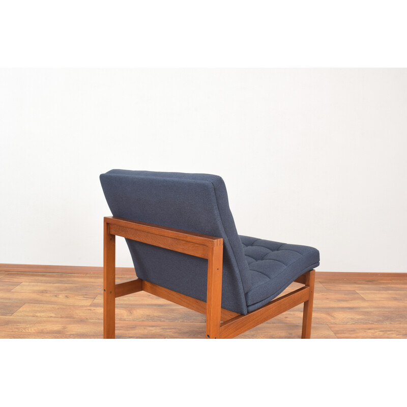 Fauteuil lounge vintage Modulin en teck par Ole Gjerløv-Knudsen et Torben Lind pour France et Søn, Danemark 1960