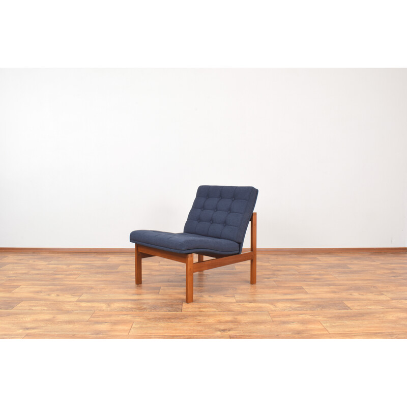 Fauteuil lounge vintage Modulin en teck par Ole Gjerløv-Knudsen et Torben Lind pour France et Søn, Danemark 1960