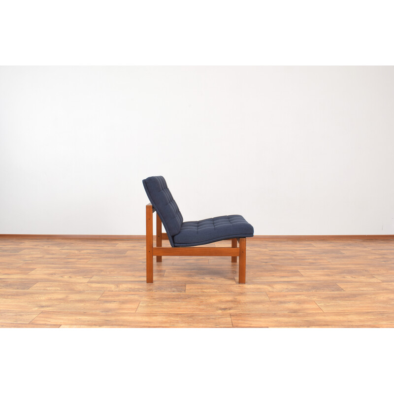 Fauteuil lounge vintage Modulin en teck par Ole Gjerløv-Knudsen et Torben Lind pour France et Søn, Danemark 1960