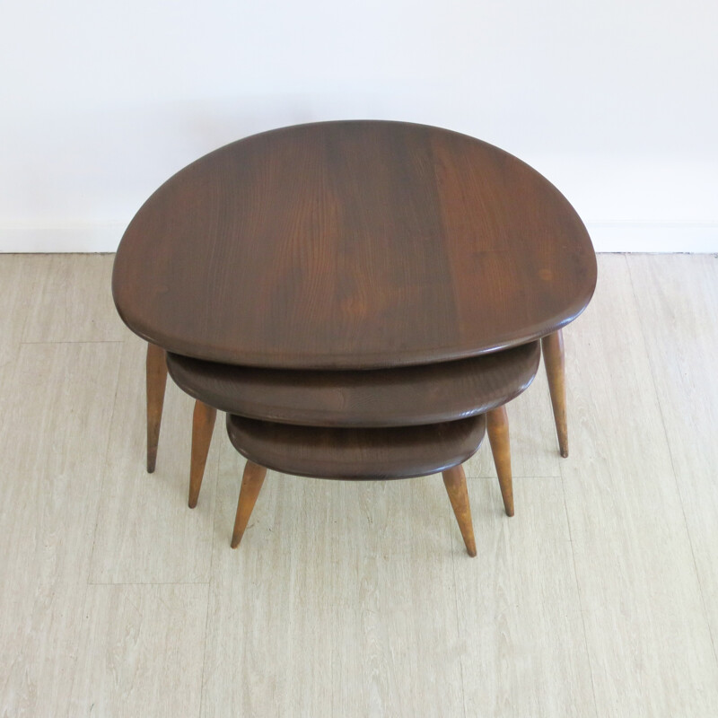 Mid century nest pebble tables by Lucian Ercolani for Ercol - 1950s