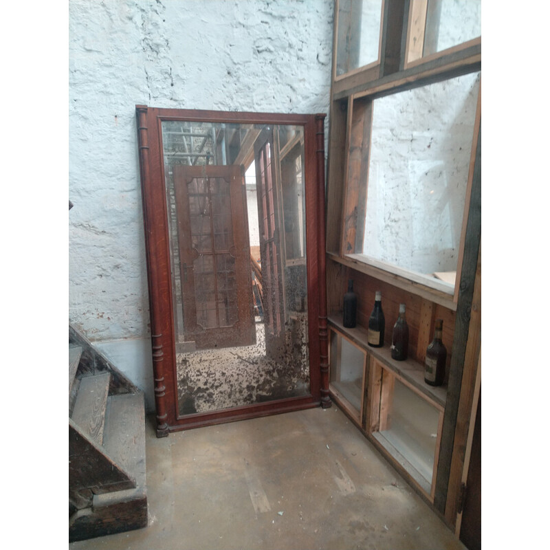 Espejo vintage con marco de madera