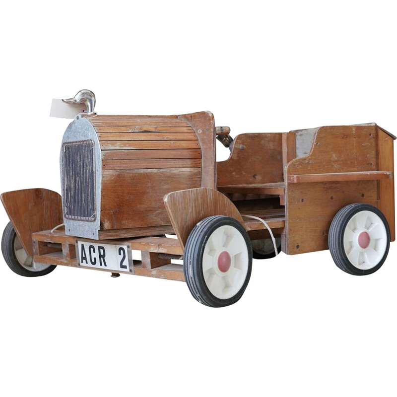 Voiture-jouet vintage en bois