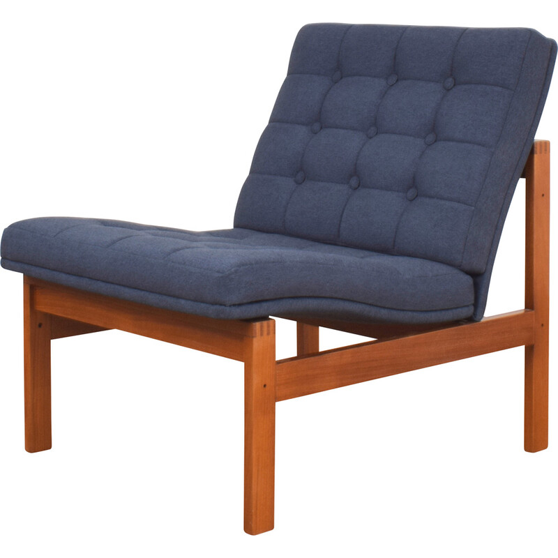 Fauteuil lounge vintage Modulin en teck par Ole Gjerløv-Knudsen et Torben Lind pour France et Søn, Danemark 1960