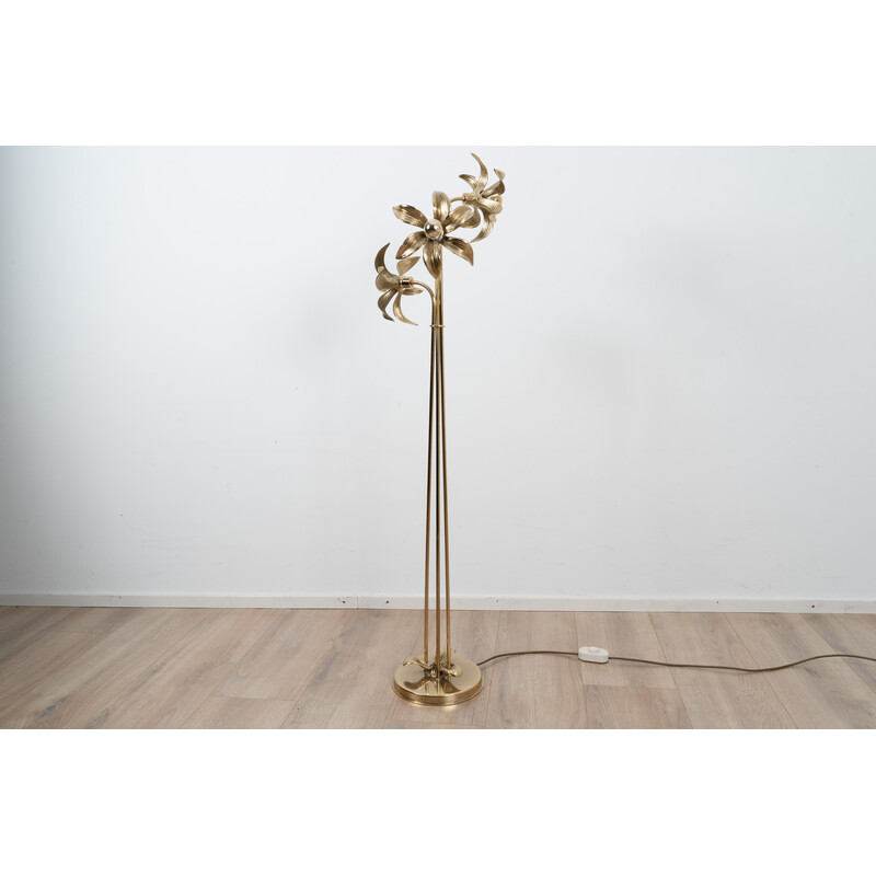 Vintage brass floor lamp by Willy Daro for Massive